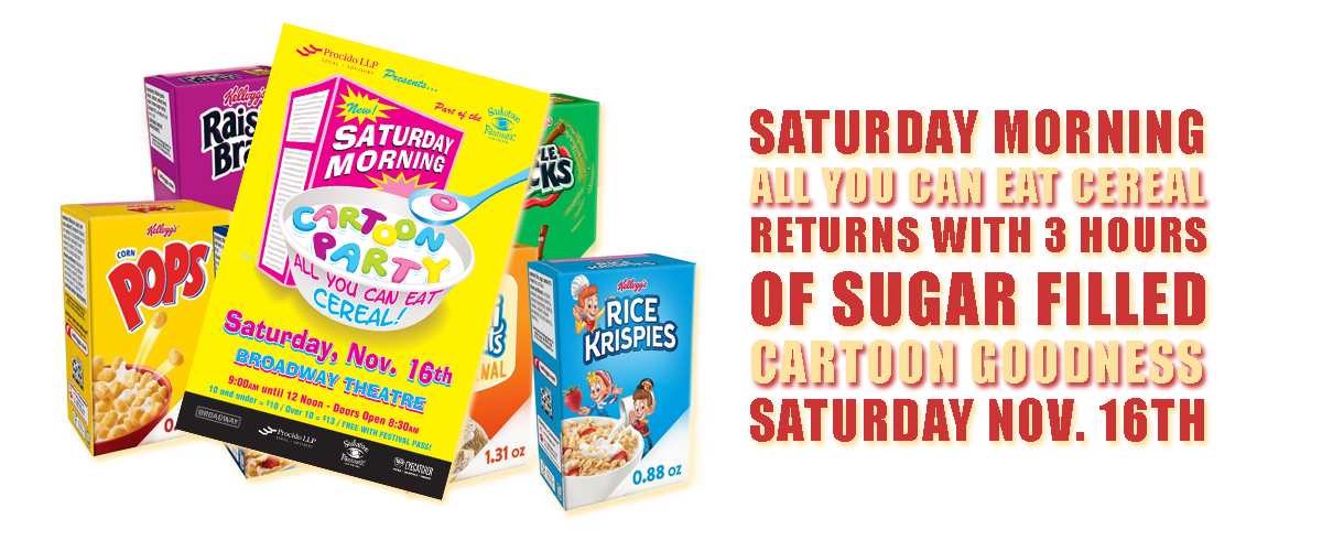 Saturday Morning All You Can Eat Cereal Cartoon Party